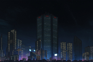 Cyberpunk City Buildings 5k
