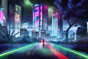 Cyberpunk City Ride 5k Wallpaper