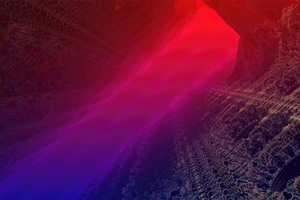 Cyberpunk Fractal Tunnel (3840x2400) Resolution Wallpaper