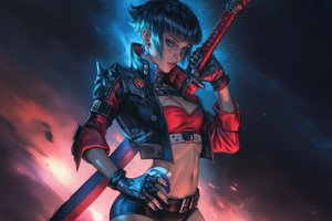 Cyberpunk Girl Blade Of Legends (1920x1200) Resolution Wallpaper