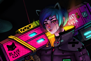 Cyberpunk Steroe Girl