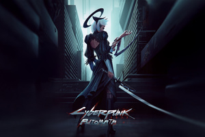 Cyberpunk X Nephilim X Nier Automata (1280x1024) Resolution Wallpaper