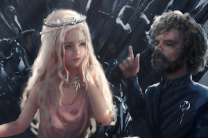 Daenerys And Tyrion (1366x768) Resolution Wallpaper