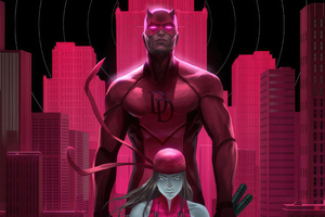 Daredevil And Elektra Unveiled (2932x2932) Resolution Wallpaper