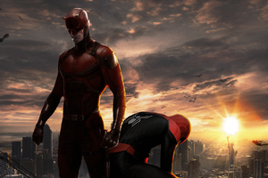 Daredevil And Spiderman 4k
