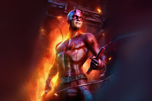 Daredevil Shadowed Heroism Wallpaper