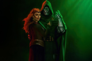 Dark Alliance Doctor Doom And Scarlet Witch (3440x1440) Resolution Wallpaper