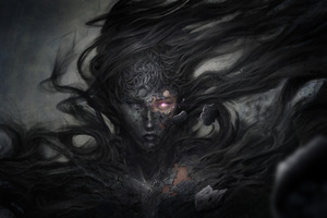 Dark Demon Fantasy Witch 8k