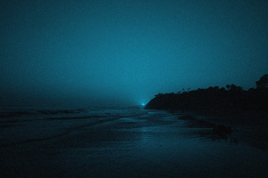 Dark Evening Ocean Wallpaper