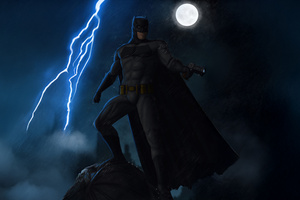 Dark Knight In The Storm (1024x768) Resolution Wallpaper