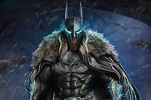 Dark Knight Warrior Art (1360x768) Resolution Wallpaper