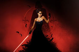 Dark Queen Red Moon Saber Legacy (2048x2048) Resolution Wallpaper