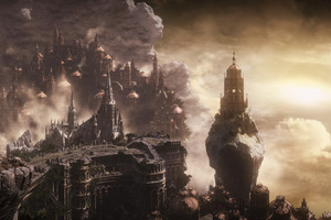 Dark Souls 3 City Fantasy (2560x1080) Resolution Wallpaper