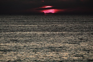 Dark Sunset Red Sea Wallpaper