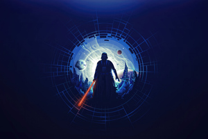 Darth Vader Sci Fi Star Wars Minimal (1600x900) Resolution Wallpaper