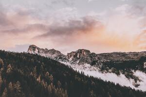 Daylight Rocky Mountain Landscape