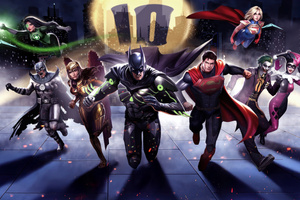 Dc Injustice 2 10th Anniversary (1366x768) Resolution Wallpaper