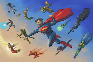 DC Superheroes Artwork 4k