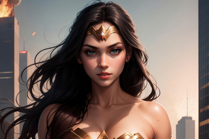 Dc Wonder Woman Artwork 4k (2560x1024) Resolution Wallpaper