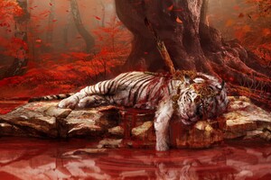 Dead Tiger In Far Cry 4 Wallpaper