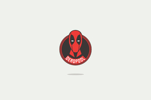 Deadpool America Minimal Logo 4k