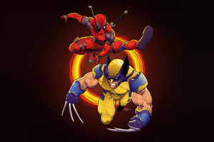 Deadpool And Wolverine Analyzing (1366x768) Resolution Wallpaper
