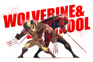 Deadpool And Wolverine Artwork (1360x768) Resolution Wallpaper