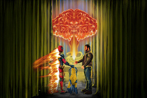 Deadpool And Wolverine Changing Uniforms (5120x2880) Resolution Wallpaper