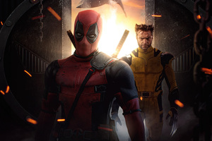 Deadpool And Wolverine Dynamic Team Up (2560x1024) Resolution Wallpaper