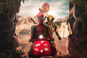 Deadpool And Wolverine Indomitable (2048x2048) Resolution Wallpaper