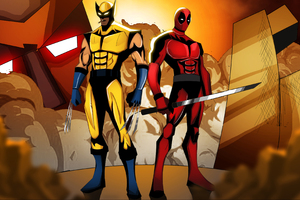 Deadpool And Wolverine Leadership (1360x768) Resolution Wallpaper