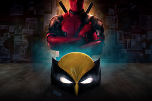 Deadpool And Wolverine Mask (1336x768) Resolution Wallpaper