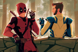 Deadpool And Wolverine Moments (1400x1050) Resolution Wallpaper