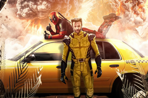 Deadpool And Wolverine Riding Along (1336x768) Resolution Wallpaper