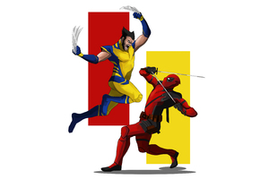 Deadpool And Wolverine Tag Team Chaos (1360x768) Resolution Wallpaper