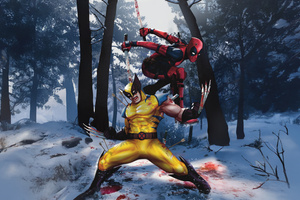 Deadpool And Wolverine Trouble Together (1024x768) Resolution Wallpaper