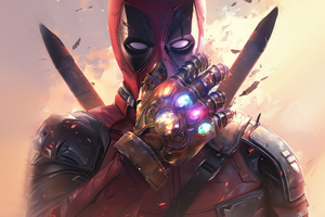 Deadpool Gauntlet Of Power (7680x4320) Resolution Wallpaper
