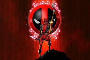 Deadpool Hilarious Heroics (2932x2932) Resolution Wallpaper