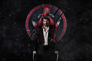 Deadpool Hitching A Ride On Wolverine Shoulders