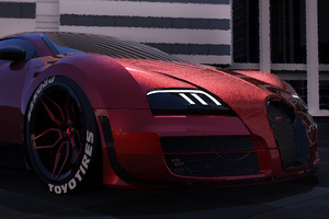 Deadpool Inspired Bugatti Wallpaper
