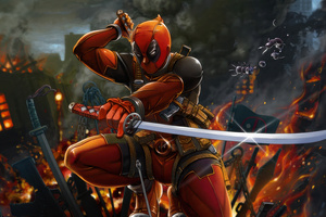 Deadpool Justice Collides (2560x1600) Resolution Wallpaper