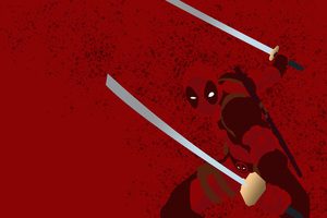 Deadpool Minimalist Background 4k