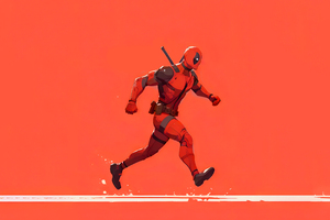 Deadpool Minimalistic (2932x2932) Resolution Wallpaper