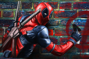 Deadpool Painting On The Wall