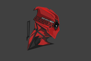 Deadpool Pop Up Head Minimalism 8k (7680x4320) Resolution Wallpaper