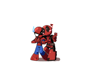 Deadpool Spiderman Art 4k Wallpaper