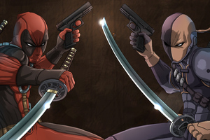 Deadpool Vs Deathstroke 4k (2560x1700) Resolution Wallpaper