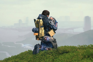 Death Stranding 2 On The Beach Footprints Beyond Time (2560x1080) Resolution Wallpaper