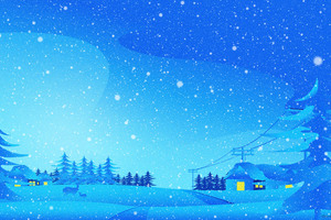December Winter Digital Art (320x240) Resolution Wallpaper