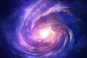 Deep Space Purple Space Art (1360x768) Resolution Wallpaper